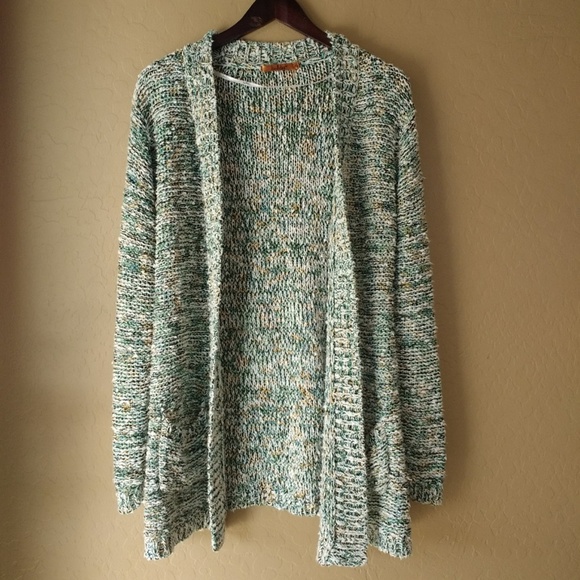 Belldini Sweaters - Belldini Chunky Knit Textured Open Front Cardigan